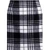 image:imageALCEA ROSEA Womens Midi Plaid Skirt Vintage Pencil Wool Skirt with Slit 7898Jet Black