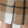 image:imageALCEA ROSEA Womens Midi Plaid Skirt Vintage Pencil Wool Skirt with Slit 7898Khaki