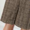 image:imageALCEA ROSEA Womens Midi Plaid Skirt Vintage Pencil Wool Skirt with Slit 7898Light Coffee