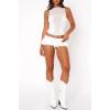 image:imageALCEA ROSEA Womens Mini Skirt Skater Skirt Ruffle Short Underskirt 7890White