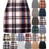 image:imageALCEA ROSEA Womens Wool Plaid Skirt Bodycon Pencil High Waist Mini Skirts 7897Brown