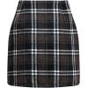 image:imageALCEA ROSEA Womens Wool Plaid Skirt Bodycon Pencil High Waist Mini Skirts 7897Coffee