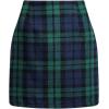 image:imageALCEA ROSEA Womens Wool Plaid Skirt Bodycon Pencil High Waist Mini Skirts 7897Dark Green