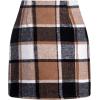 image:imageALCEA ROSEA Womens Wool Plaid Skirt Bodycon Pencil High Waist Mini Skirts 7897Dark Khaki