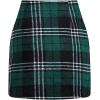 image:imageALCEA ROSEA Womens Wool Plaid Skirt Bodycon Pencil High Waist Mini Skirts 7897Green