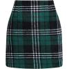 image:imageALCEA ROSEA Womens Wool Plaid Skirt Bodycon Pencil High Waist Mini Skirts 7897Green