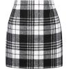 image:imageALCEA ROSEA Womens Wool Plaid Skirt Bodycon Pencil High Waist Mini Skirts 7897Jet Black