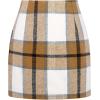 image:imageALCEA ROSEA Womens Wool Plaid Skirt Bodycon Pencil High Waist Mini Skirts 7897Khaki