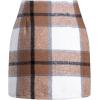 image:imageALCEA ROSEA Womens Wool Plaid Skirt Bodycon Pencil High Waist Mini Skirts 7897Khaki