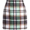 image:imageALCEA ROSEA Womens Wool Plaid Skirt Bodycon Pencil High Waist Mini Skirts 7897Mint Green