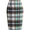 image:imageALCEA ROSEA Womens Midi Plaid Skirt Vintage Pencil Wool Skirt with Slit 7898Light Green