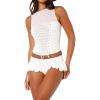 image:imageALCEA ROSEA Womens Mini Skirt Skater Skirt Ruffle Short Underskirt 7890White