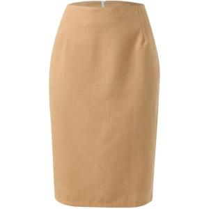 image:imageALCEA ROSEA Womens Midi Plaid Skirt Vintage Pencil Wool Skirt with Slit 7898Apricot