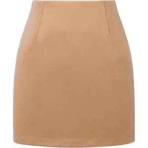 image:imageALCEA ROSEA Womens Wool Plaid Skirt Bodycon Pencil High Waist Mini Skirts 7897Beige
